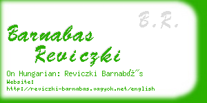 barnabas reviczki business card